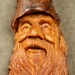 Wood Spirit Carving, Ooak Anniversary Gift for Husband, Him, Rustic Log Cabin Decor by Gary Burns the treewiz, Team Madcap Fathers Day Gift
