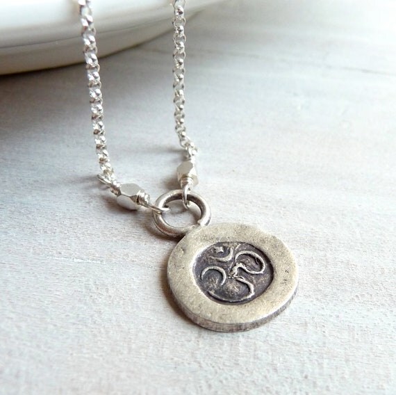 Om Necklace Ohm Necklace Yoga Jewelry Sterling Silver Yoga