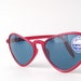 vintage cateye sun glasses blue lenses red frames solarex sunglasses fashion retro women accessories fashion style