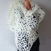 RESERVED Felted scarf net lace White wedding
