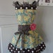 4RetroSisters Annabelle Full Womens Apron "Pretty Blue" Floral Apron