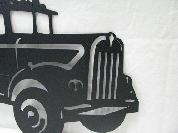 60's Kenworth Semi Truck Metal Wall Art Silhouette