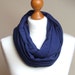 Infinity Circle Scarf Shawl Loop NAVY BLUE scarves infinity fabric necklace fall fashion