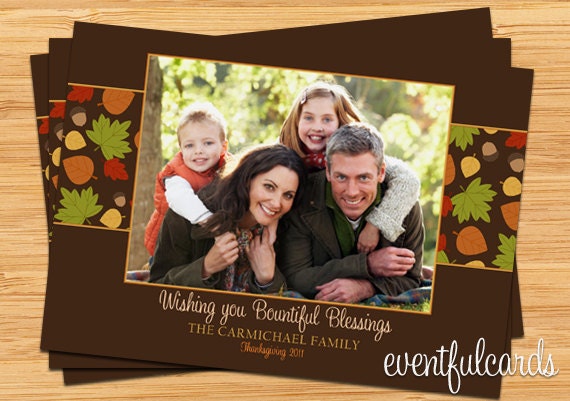 Customizable Thanksgiving Photo Card - Printable Il_570xn