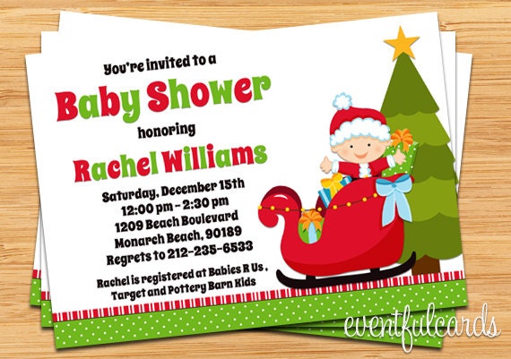 Free Christmas Baby Shower Invitations 7