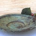 Rustic Farmhouse Metal Bowl - Vintage Green Patina - Fall Decor
