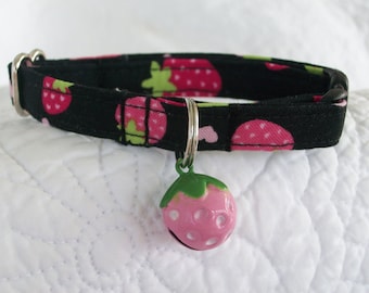 Strawberry Cat Collar Breakaway Collar Custom Made