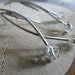 Silver branch earrings - silver leaf post earrings- Swarovski crystals