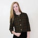 60s Pendleton Jacket Bolero Coat Cropped Wool Plaid Large L Vintage Gold 1960s