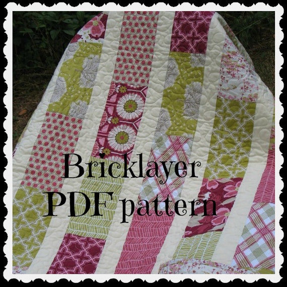 PATTERN Brick Layer Lap Quilteasy uses fat quarters or