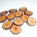12 Handmade apple wood buttons, accessories (0,94" diameter x 0,20" thick)