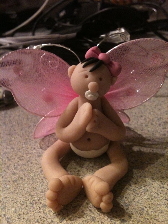 Polymer Clay Baby Fairy by JCBDesignStudio on Etsy