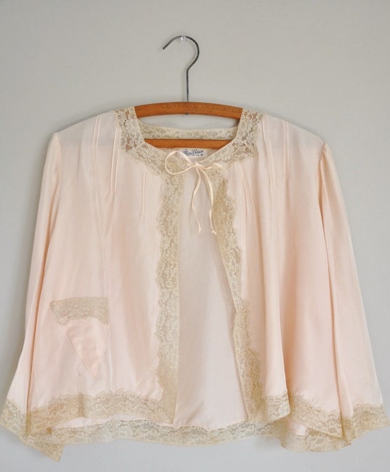 vintage 1940s 40s bed jacket / 1940s pastel by simplicityisbliss