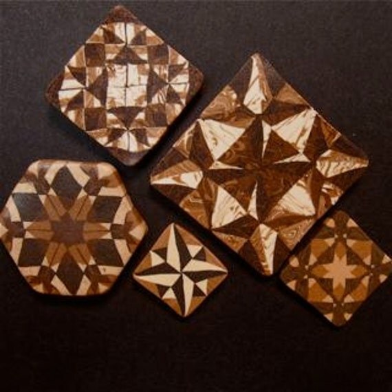 Items similar to Tutorial Polymer clay faux wood inlay canes on Etsy