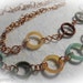 Copper Gem Stone Chain Necklace Belt 38 Inch