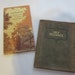 2 antique books - SELF RELIANCE by Ralph Waldo Emerson - very early 1900s to midcentury - suede cover