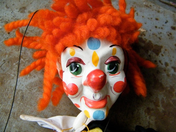 Items similar to Scary Clown Puppet / Composition on Etsy