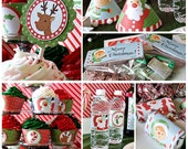 Santas Here Theme - Printable Party Collection - Cupake Toppers - Printable Party Favors - Christmas Party Printables Il_170x135