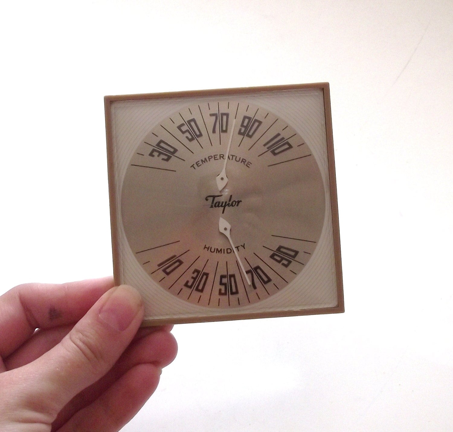 Vintage Taylor Thermometer and Humidity Gauge Desk or Wall