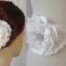 White Bridal Sash and Hair Flower Set, Bridal Belt and Bridal Fascinator, White Wedding Flower Clip and Sash - JACQUELYN