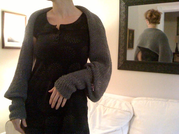 Sleevie Wonder Wrap Shrug Scarf Knit Pattern Knitting