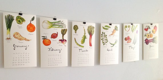 2014 Produce Calendars by thelittlecanoe on Etsy