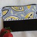 Retro African Vintage Flour Sack - Half Sized Sandwich Sack / Snack Sack, OOAK - 7.5" x 5"- Nylon lined, Zippered, Reusable, Washable