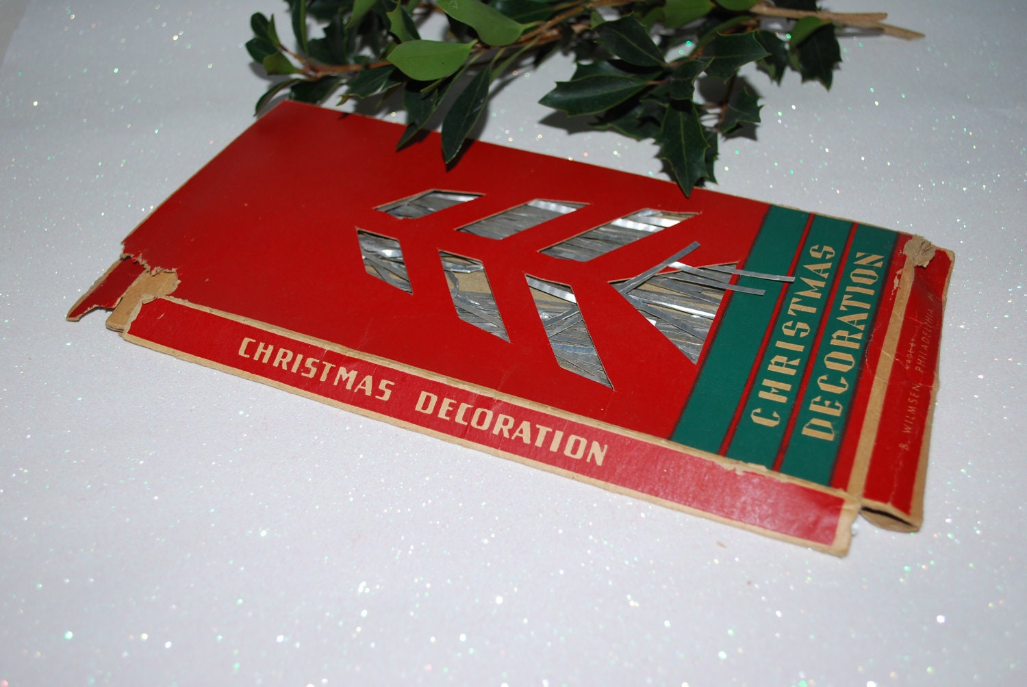 Antique 1940's Silver Metal Tinsel Christmas Tree Icicles