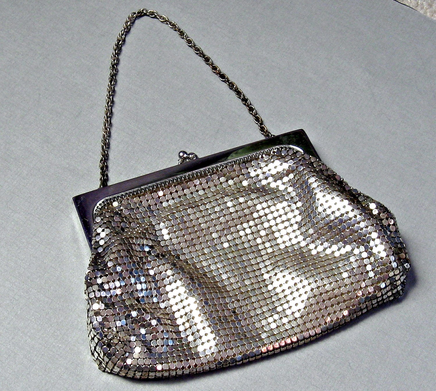 Vintage Whiting And Davis Silver Mesh Purse | semashow.com