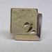 Vintage Swank Tie Tack, Gold Toned Textured Square with Safety Chain