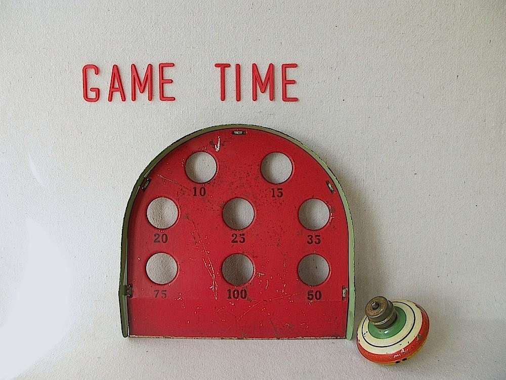 Vintage Metal Skee Ball Game