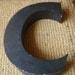 Vintage Aluminum Metal Lowercase Letter C