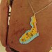 FLORIDA State Pendant Necklace - Repurposed Vintage USA State Jigsaw Puzzle Piece