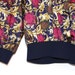Chrysanthemum Print Royal Blue and Purple Vintage Top