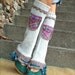 Reserved do not buy Boho Urban CHICKS LEG Warmers Flared leg warmers cute POCKETS Cream leg warmers draw string Bell Bottoms eco friendly
