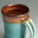 Porcelain handcrafted coffee mug or tea cup bright slate blue 598