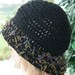 Women Fashion / Sale Item / Hats by Anne / Women Hat / Black Crochet Hat with Brim / Women Fashion / Colorado Clothing