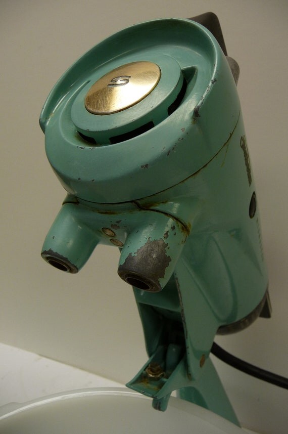 Vintage 50's SUNBEAM TURQUOISE MIXMASTER Stand Bowls