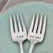 I do. Me too. Vintage Wedding Cake Fork Set Personalized with Your Wedding Date (Mismatched set)