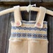 Upcycled Wool Overalls Longies Soaker Cover Diaper Cover Beige/Blue With Star Applique MEDIUM 6-12M Kidsgogreen