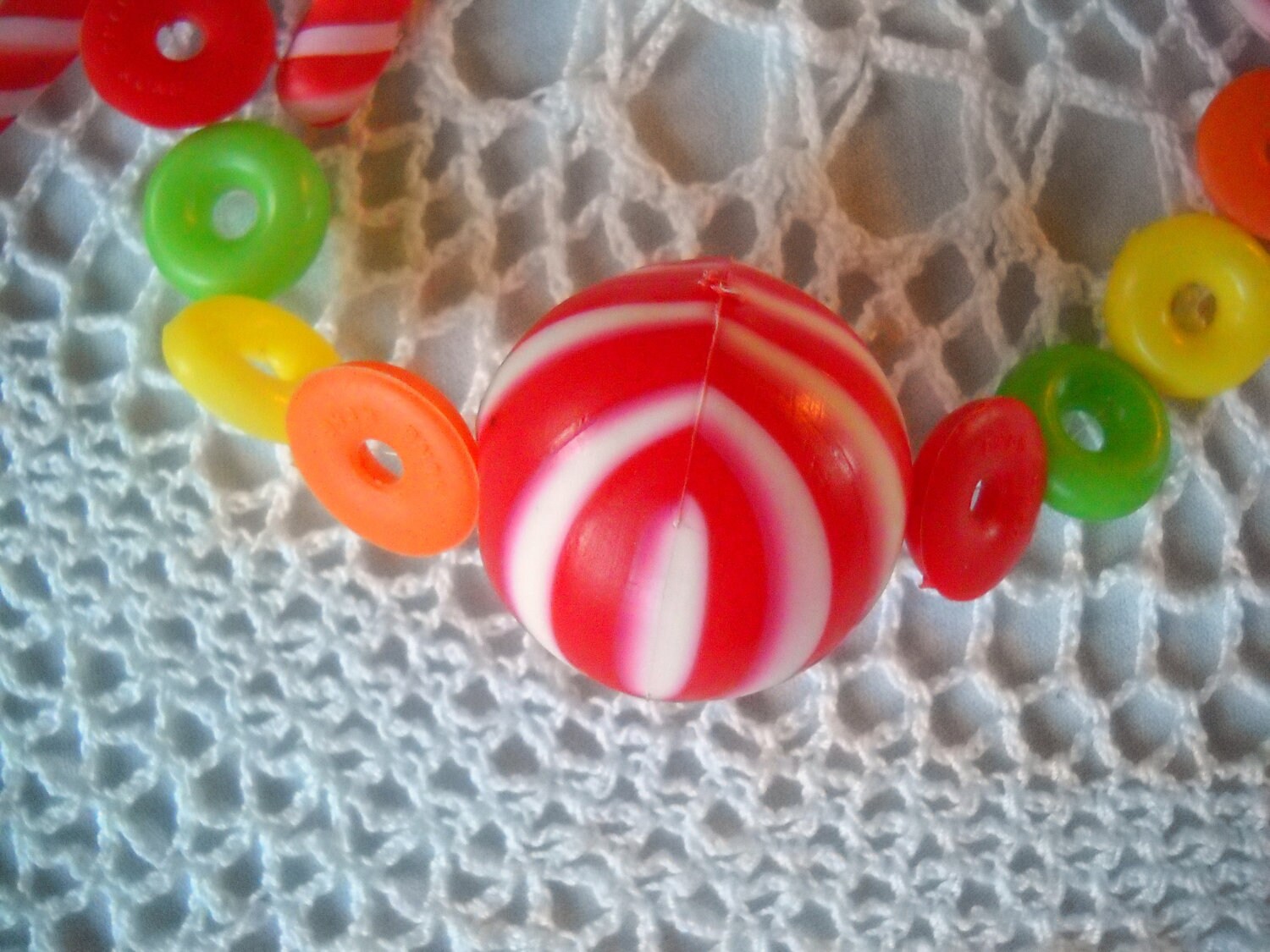 Vintage Plastic Candy Garland Christmas Tree Decor