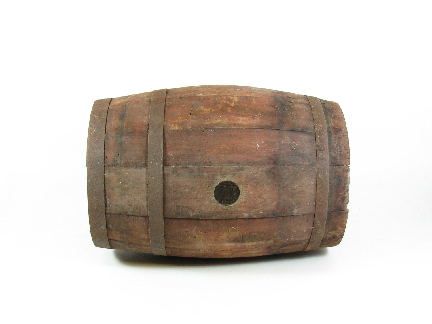 Vintage Wood Barrel Wooden Nail Keg DIY Table Base Wine Keg