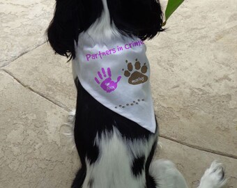 Partners In Crime Child & Dog Dog Bandana: Personalized