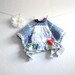 Girl's Blanket Coat 5 6 Shabby Chic Clothes Girl's Outerwear Lilac Purple Floral Print Upcycled Clothing Eco Friendly 'EVANGELINE'
