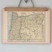Antique 1940s Topographic State Map of Oregon and Pennsylvania