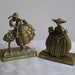 antique painted brass bookends