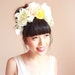 statement white flower crown headband // wedding bridal headpiece, lana del rey, nature, garden party, summer, spring