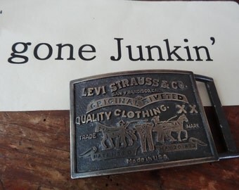 Vintage Levi Belt Buckle Brass