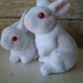Vintage Easter Felted Bunny or Rabbit 1950s or 60s