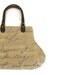 French Script Waverly Penpal Fabric Purse Handbag Beige Tan Taupe